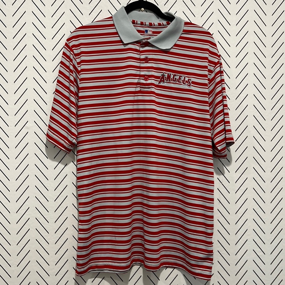 Men's Polo Angels baseball Shirt Size Large. World Series Merchandise.